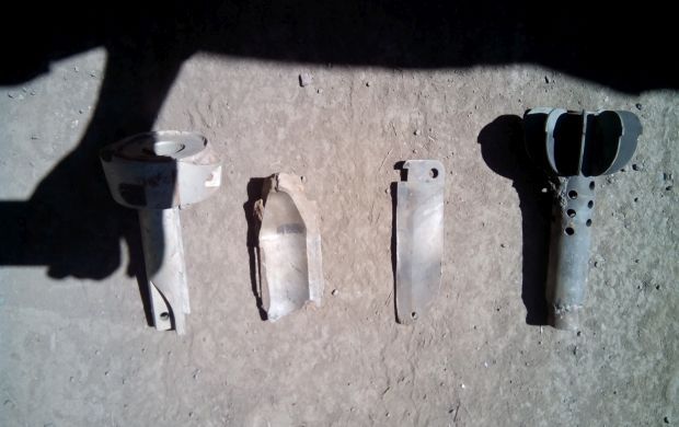 The remains of shells after shelling by militants / Photo from mil.gov.ua The remains of shells after shelling by militants / Photo from mil.gov.ua