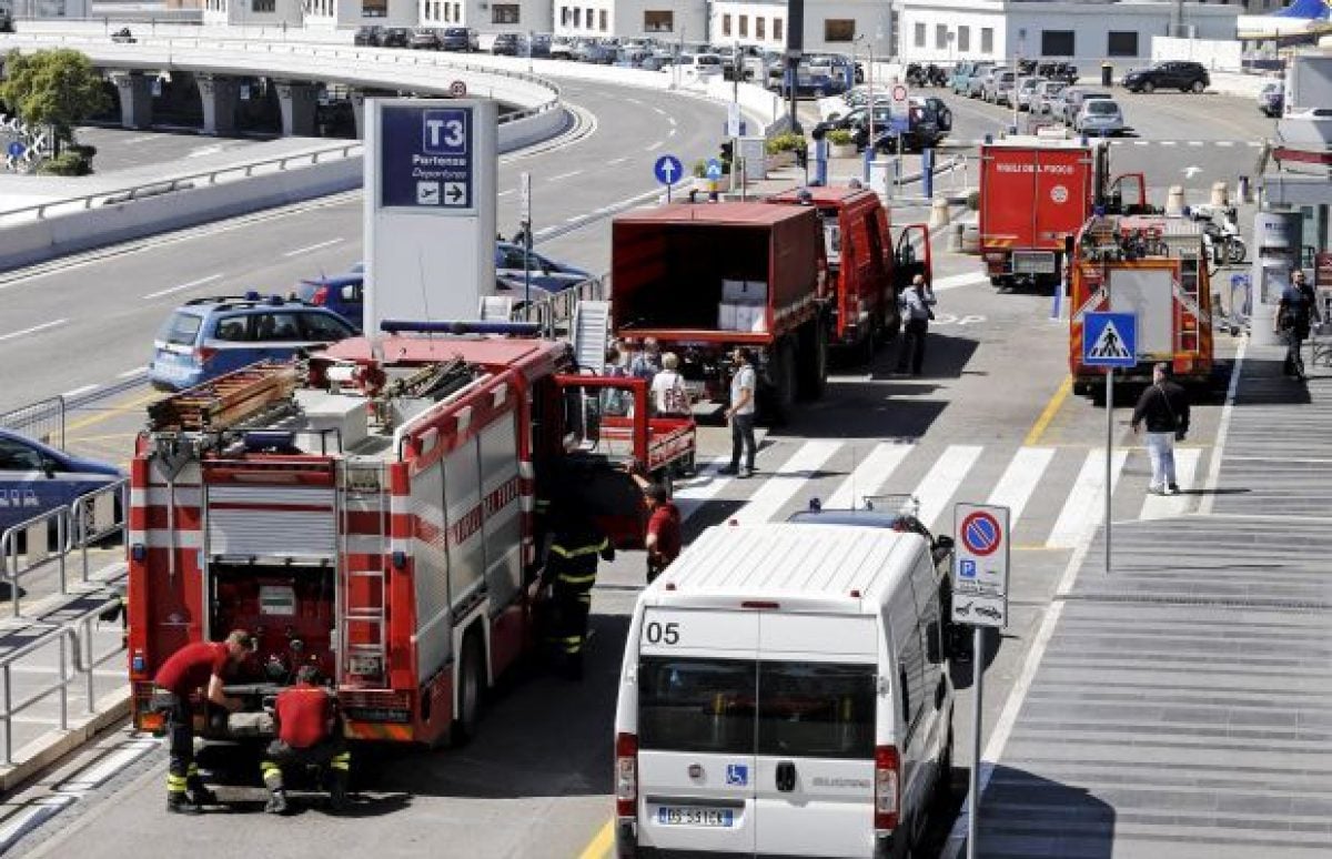 Фото Пожар в аэропорту Фьюмичино 07 мая 2015
