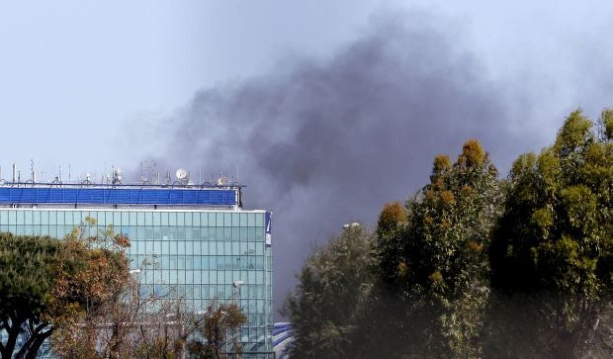 Фото Пожар в аэропорту Фьюмичино 07 мая 2015