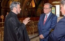 Кшиштоф Занусси посетил кафедральный собор Винницкой епархии УПЦ, история которого связана с его семьей