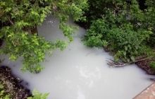 На Харьковщине река стала белой, экологи предупредили о возможной катастрофе (видео)