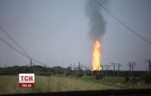 Fire in pipeline in Donetsk region caused by shelling: smoke column seen 40 km away