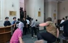 Over 200 men in balaclavas brawl at Kharkiv town hall, clash with police