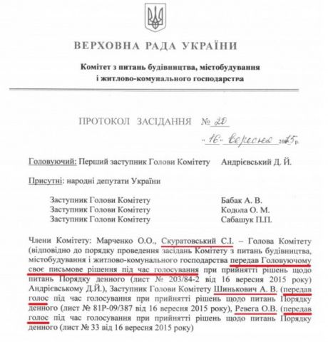 протокол заседания комитета / Украинская правда протокол заседания комитета / Украинская правда