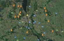 На Київщині рятувальники гасять 19 осередків тління торфу на площі понад 80 гектарів (карта)