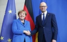 Меркель подякувала Яценюку за роботу на посаді прем'єра