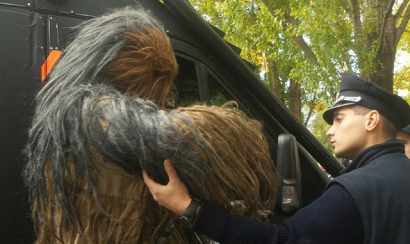 The 'member of the Wookiee species' refused to go to a police station / Photo from 1tv.od.ua