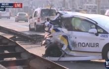 Велика ДТП у Києві: Нетверезий водій врізався в машину поліцейських, шестеро постраждалих