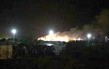 Во французком Кале подожгли лагерь беженцев (видео)