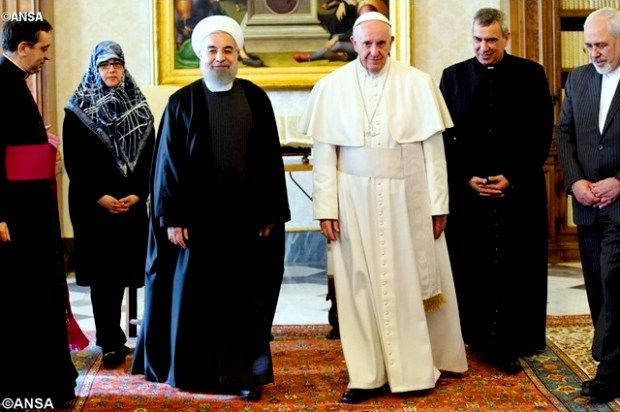 Встреча Папы Франциска и Президента Ирана Хасана Рухани. Ватикан, 26 января 2016 - ANSA