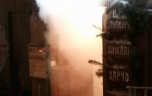 В центре Киева произошел пожар в ресторане (видео)