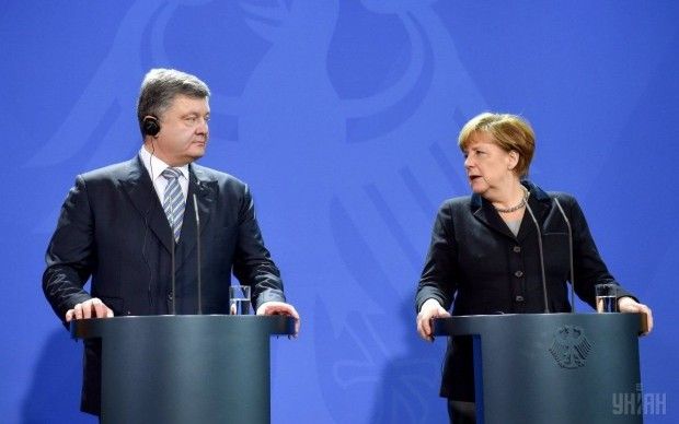 The meeting of Poroshenko and Merkel in Berlin / Photo from UNIAN