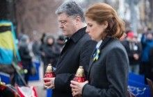 Президентская чета почтила память Героев Небесной Сотни