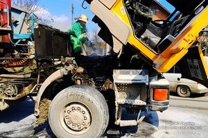 На Тернопільщині горіла вантажівка На Тернопільщині горіла вантажівка