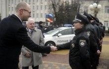 "Поздравляю, вы на "линии фронта": Яценюк, Аваков и Деканоидзе запустили патрульную полицию в Борисполе (фото)