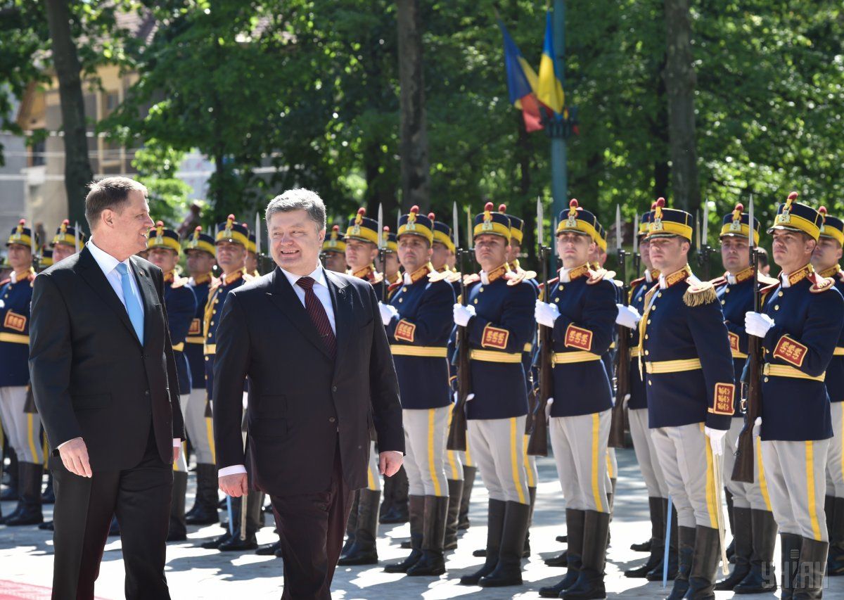 Poroshenko is meeting his Romanian counterpart Klaus Iohannis in Bucharest on Thursday / Photo from UNIAN Poroshenko is meeting his Romanian counterpart Klaus Iohannis in Bucharest on Thursday / Photo from UNIAN