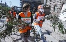 Під КМДА екологи провели акцію проти знищення дерев забудовниками (фоторепортаж)