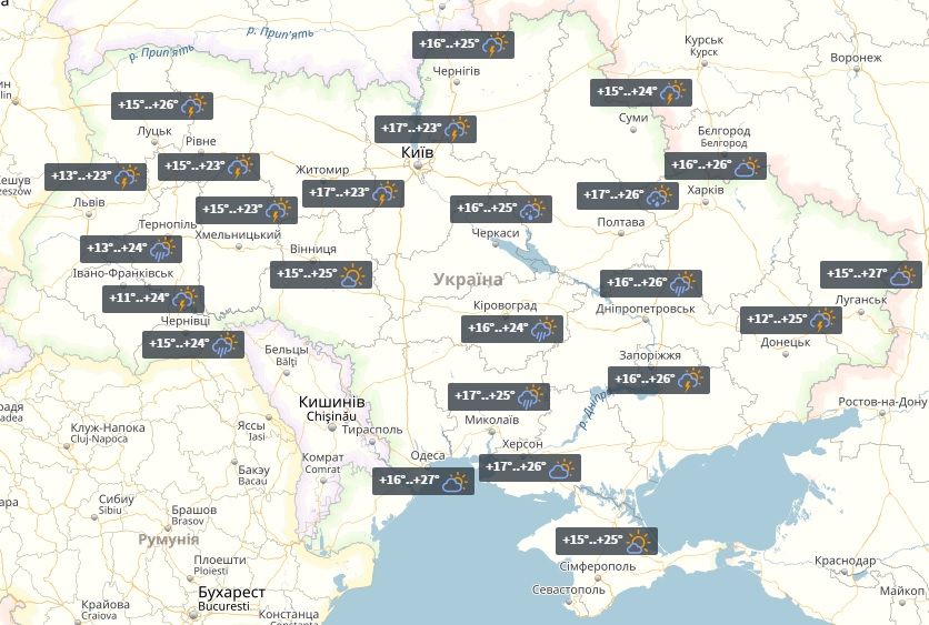 Погода на завтра, 31 мая / УНИАН Погода на завтра, 31 мая / УНИАН