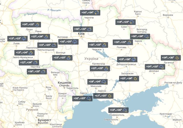 Погода в Украине 31 мая / УНИАН Погода в Украине 31 мая / УНИАН