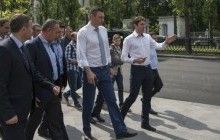 Кличко осмотрел бульвар Шевченко после капитального ремонта дороги