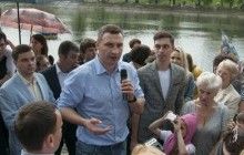 Кличко відвідав відкриття оновленого фонтану на Русанівському каналі у Києві