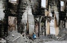 З'явилося відео наслідків масштабної пожежі під Києвом (фоторепортаж)