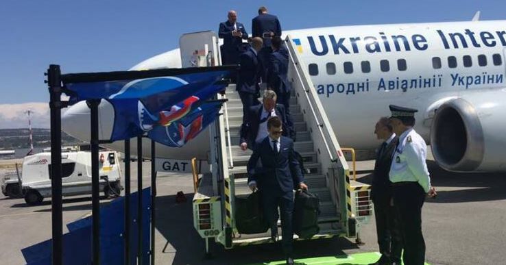 Сборная Украины приземлилась в Марселе / ФФУ Сборная Украины приземлилась в Марселе / ФФУ
