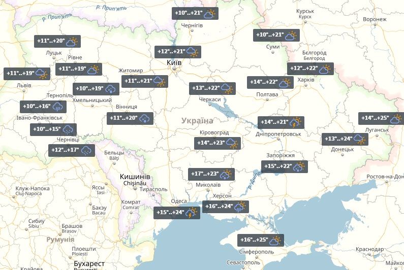 Погода в Украине 12 июня / УНИАН Погода в Украине 12 июня / УНИАН
