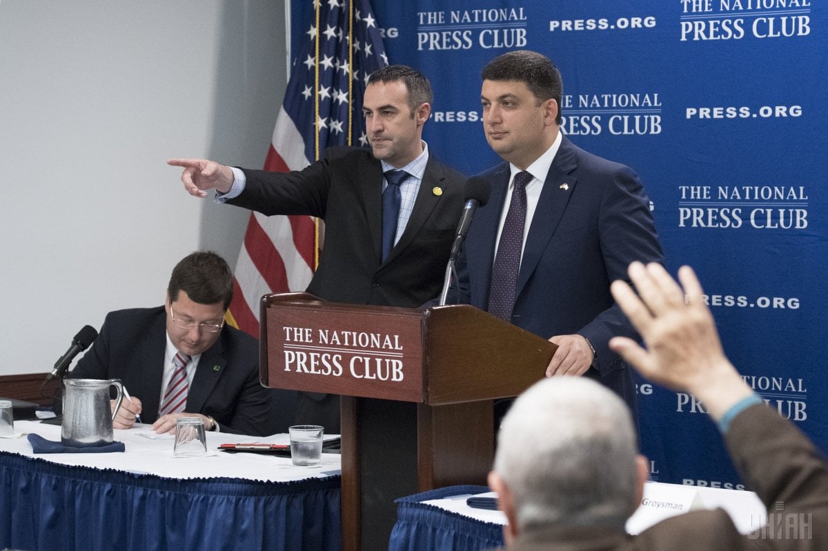 Groysman's first official visit to the United States. Press conference at the National Press Club in Washington, DC, June 16, 2016 / Photo from UNIAN