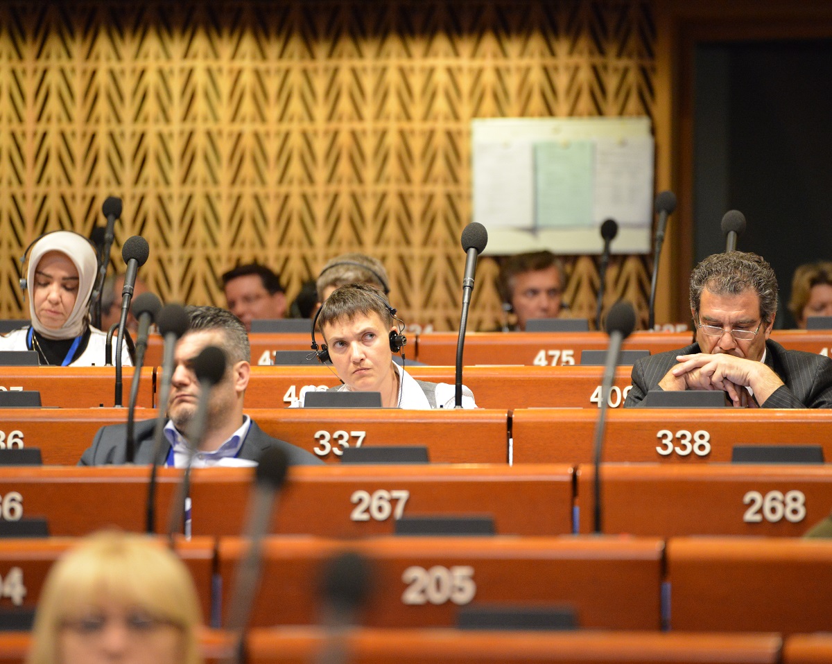 Savchenko told about her work in PACE / Photo from UNIAN