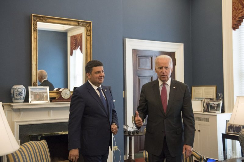 Ukrainian Prime Minister Volodymyr Groysman and U.S. Vice President Joe Biden, Washington (USA), June 15, 2016 / Photo from UNIAN