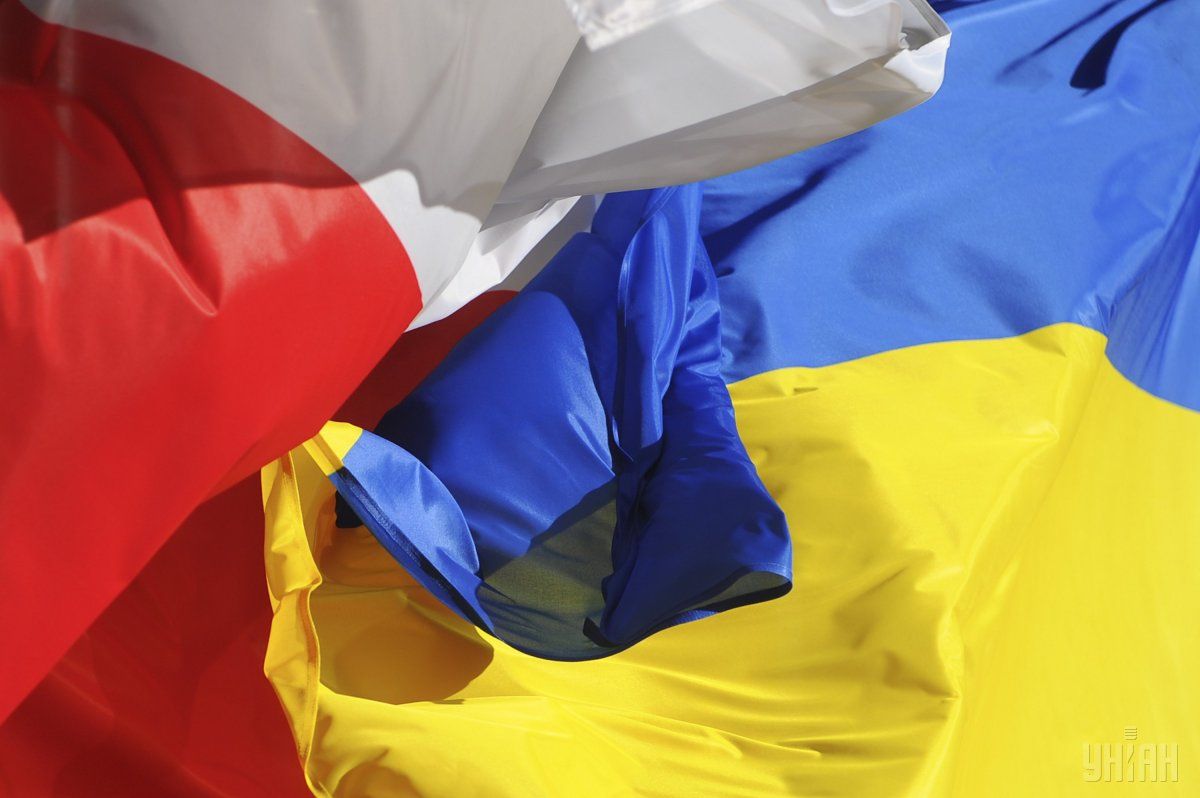 флаги польша украина / Фото УНИАН