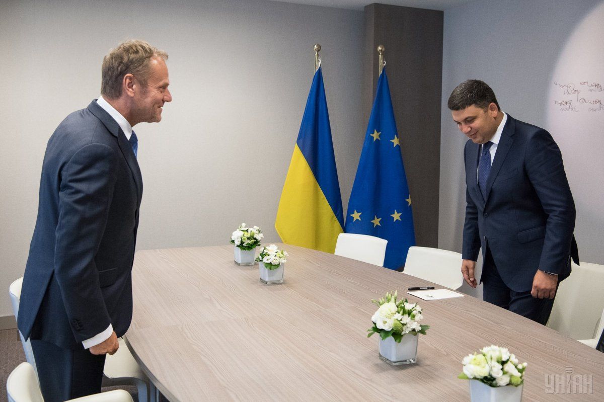 Groysman held talks with the EU leaders in Brussels / Photo from UNIAN