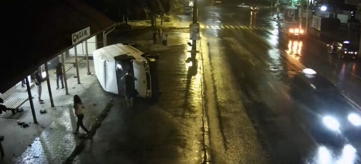 ДТП у Тернополі / скріншот з відео ДТП у Тернополі / скріншот з відео