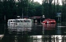 Сильный ливень подтопил улицы Черкасс