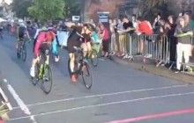 Велогонщик почав святкувати перемогу до фінішу і програв супернику півколеса (відео)