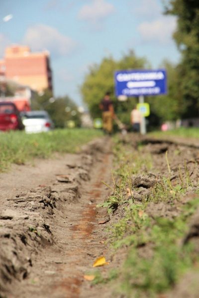Фото Трамвай на ''грузовичной'' тяге в российском Ногинске 30 августа 2016