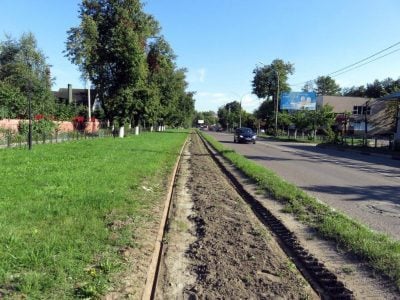 Фото Трамвай на ''грузовичной'' тяге в российском Ногинске 30 августа 2016