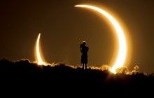 Сегодня на Земле можно наблюдать редкое кольцевое солнечное затмение