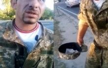 Во Львове боец АТО заставил раздеться псевдовоенного, который попрошайничал в форме ВСУ (видео)