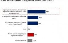 38,7% українців впевнені, що ЄС підтримує український бізнес через бажання на ньому заробити - опитування