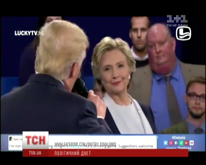 В мережі з'явилася українська версія дебатів Трампа і Клінтон / скріншот В сети появилась украинская версия дебатов Трампа и Клинтон / скриншот