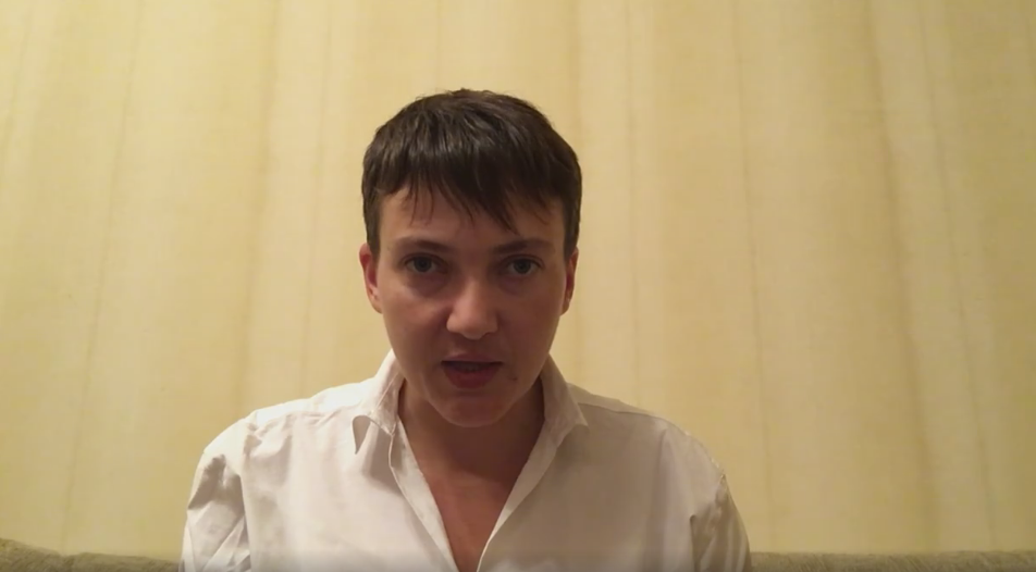 Савченко записала обращение к Захарченко / Скриншот Савченко записала обращение к Захарченко / Скриншот