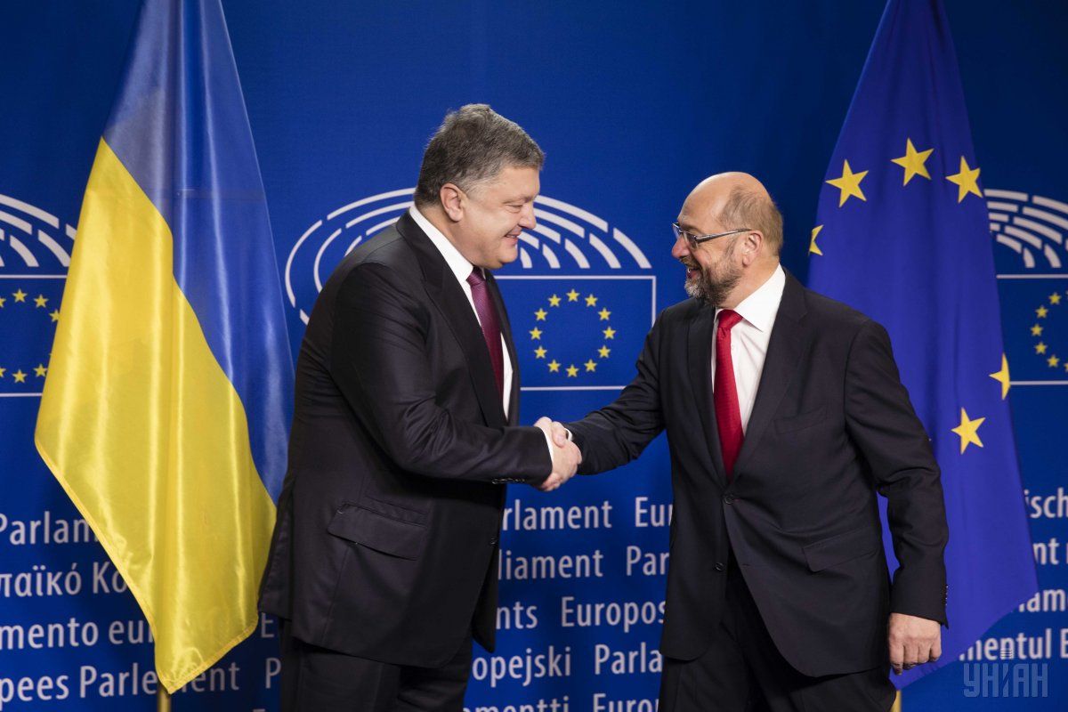 Порошенко встречается с Шульцем в Брюсселе / Фото УНИАН Порошенко встречается с Шульцем в Брюсселе / Фото УНИАН