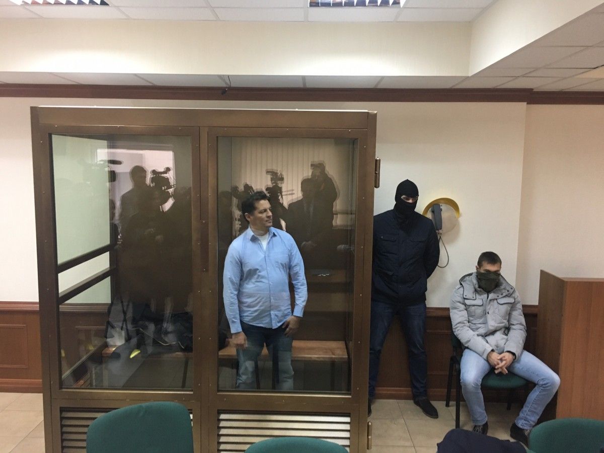 Sushchenko on trial in Moscow / Photo from UNIAN