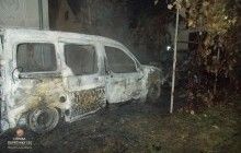 На Тернопільщині внаслідок пожежі згоріли два автомобілі, сусідні будівлі вдалося врятувати