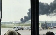 В Чикаго во время взлета загорелся "Боинг-767" (видео)