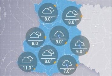 Прогноз погоды на вторник, вечер 11 октября