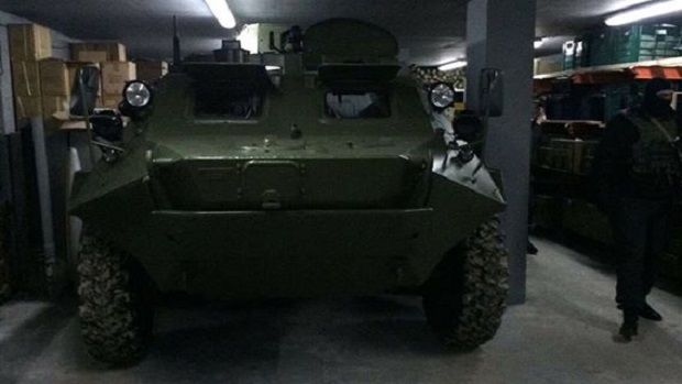 An APC was stored in the bunker / Photo from facebook.com/kyiv.gp.gov.ua An APC was stored in the bunker / Photo from facebook.com/kyiv.gp.gov.ua