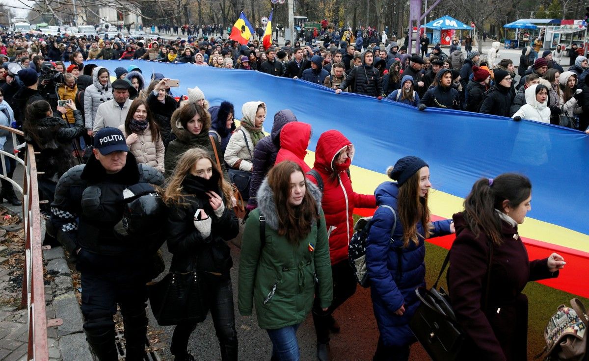 Акция протеста в Молдове / REUTERS